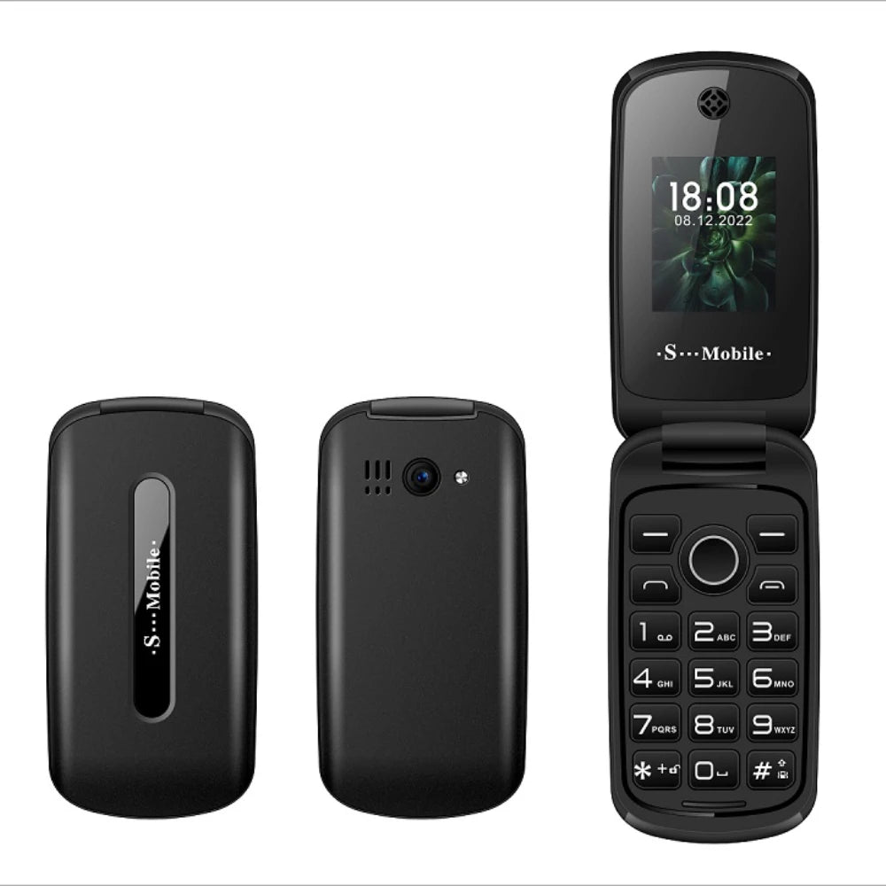 Mini Flip Plastic Mobile Phone Large Silicon Button Camera Speed Dial FM Radio Whatsapp Game Low Price Cover Cellphone Two Sims