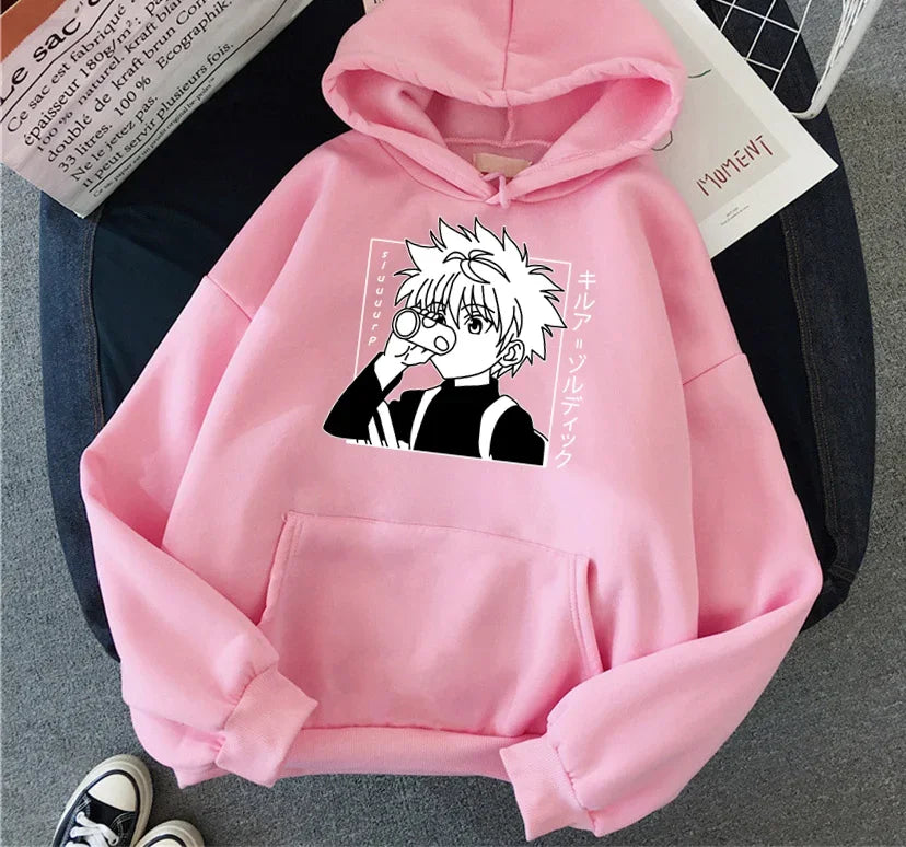 Hunter X Hunter Anime Hoodie for Men Women Kurapika Manga Sweatshirts Fleece Autumn Winter Gothic Harajuku Hooded Pullover