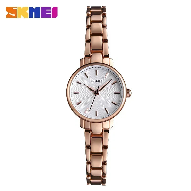 SKMEI 1410 Wrist Waterproof Stainless Steel Women Watches Luxury Montre Femme Quartz Watch Women Fashion Ladies Watches