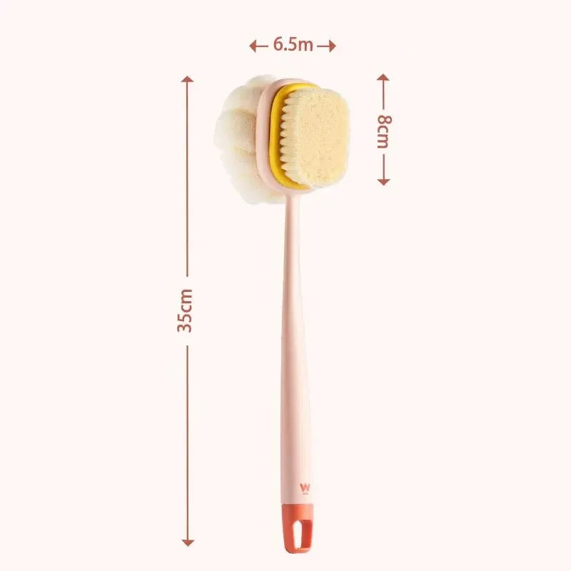 Loofah Back Scrubber Long Handle Shower Body Brush with Soft Mesh Sponge for Women Skin Exfoliating Bath Massage back scrubber