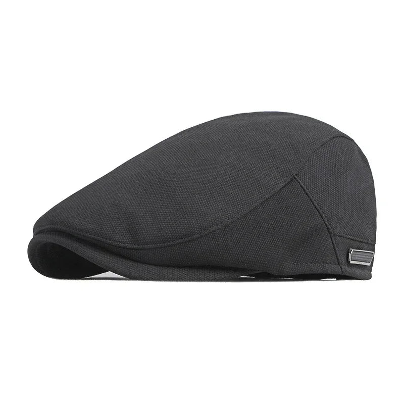 British Stylish Boina Newsboy Hats Men Plain Cotton Flat Cap Gorras Hombre Driving Hat Autumn Adjustable Duckbill Caps for Women