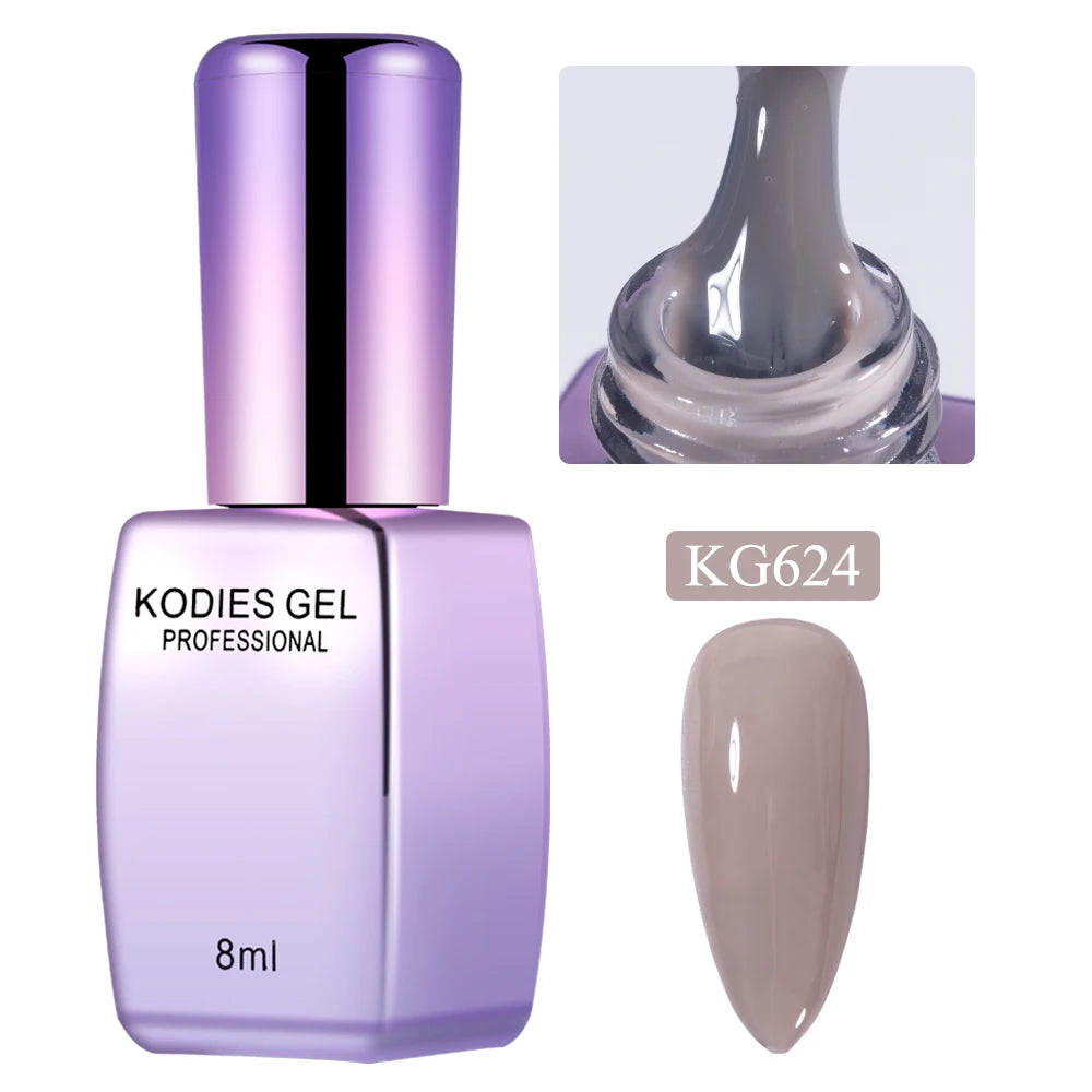 KODIES GEL New Gel Nail Polish 8ML Jelly Autumn Winter UV Semi Permanent Milky White Soft Nail Art Gels Varnish French Manicure