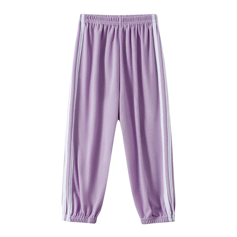1/3 Pieces Children's summer solid color basic sports pants boys casual Joker elastic waist girl sweet and lovely mosquito pants