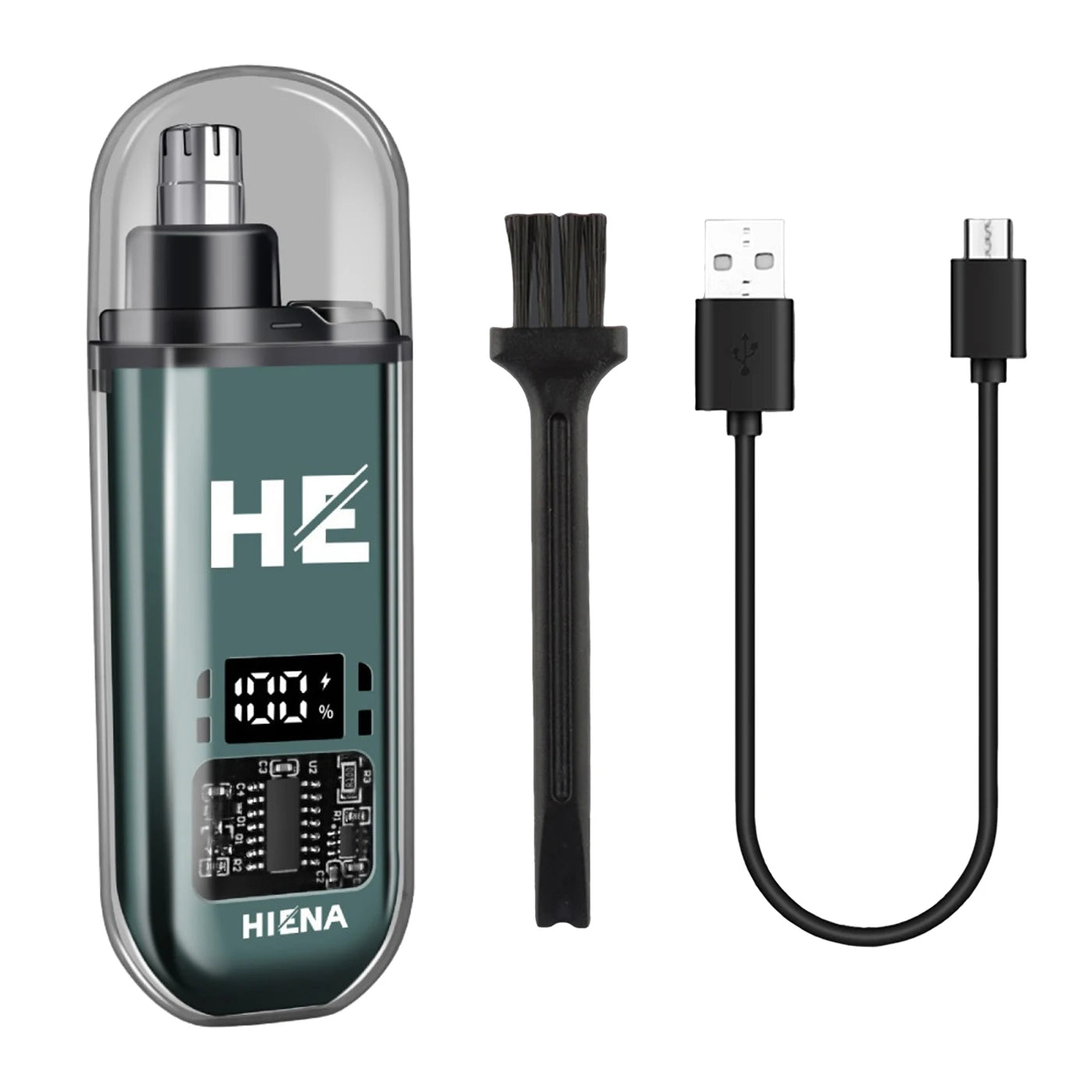HIENA Electric Nose Hair Trimmer 5V1A Rechargeable Mini Pocket Nose Ear Hair Shaving Eyebrow Trimmer Clipper Wet and Dry Haircut
