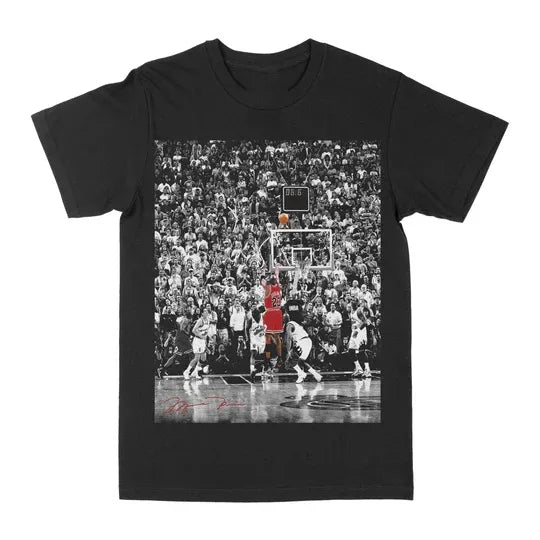 Michael Jordan Signature Moment Trend Graphic Printing Summer Luxury Brand Cotton Men's and Women's T-Shirts Short Sleeves