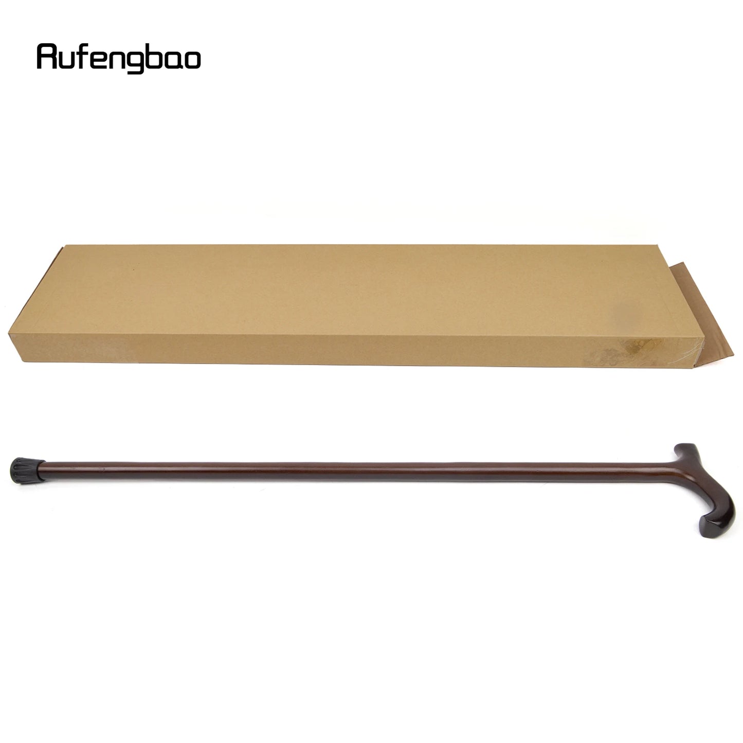Brown Wooden Single Joint Fashion Walking Stick Decorative Cospaly Cane Halloween Mace Crutch Wand Crosier 92cm