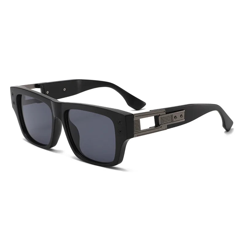 2025 New Square Retro Glasses Men Women Fashion Luxury Original Designer Sun Glasses Male Reflective Lens Gafas De Sol UV400