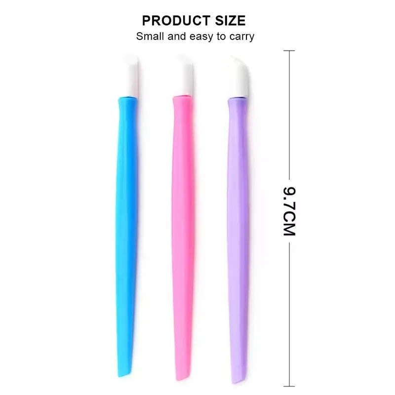 10pcs Rubber Tipped Nail Cuticle Pusher Dead Skin Remover Tool for Nails Manicure Art Salon Color Random