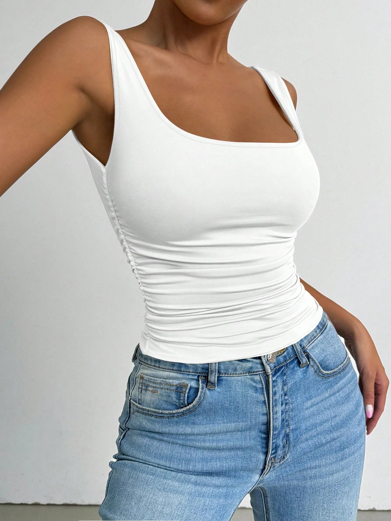 New Fashion Women's Slim Fit Versatile Solid Color Vest