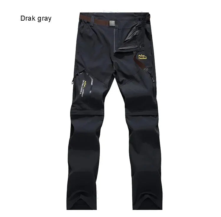 Spring Hiking Pants Men Waterproof Can be converted into shorts Fishing Wear Climbing Clothes Quick Dry Anti-UV Trousers