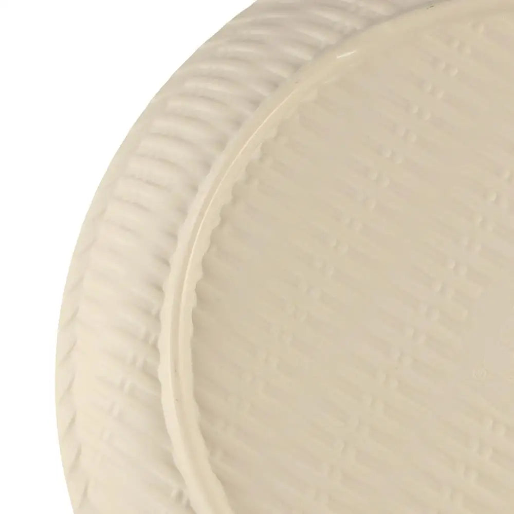 Creative Traditional Imitation Weaving Dinner Plate Round Classic Bread Dessert Plate Convenient Durable Snack Plate Living Room