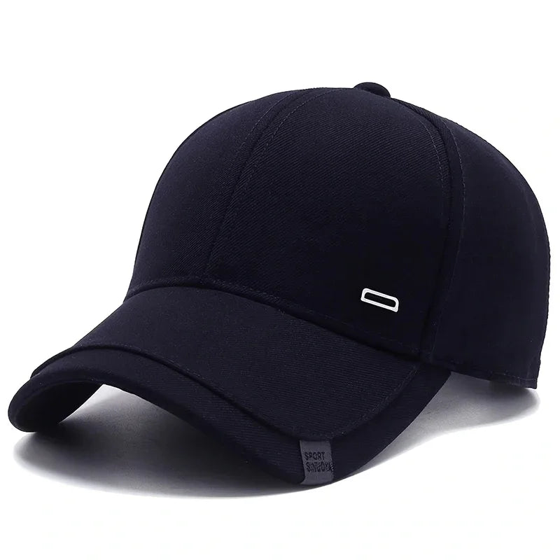 Unisex Square Silver Buckle Label Baseball Caps Spring Autumn Outdoor Sunscreen Hat Adjustable Casual Trucker Hats
