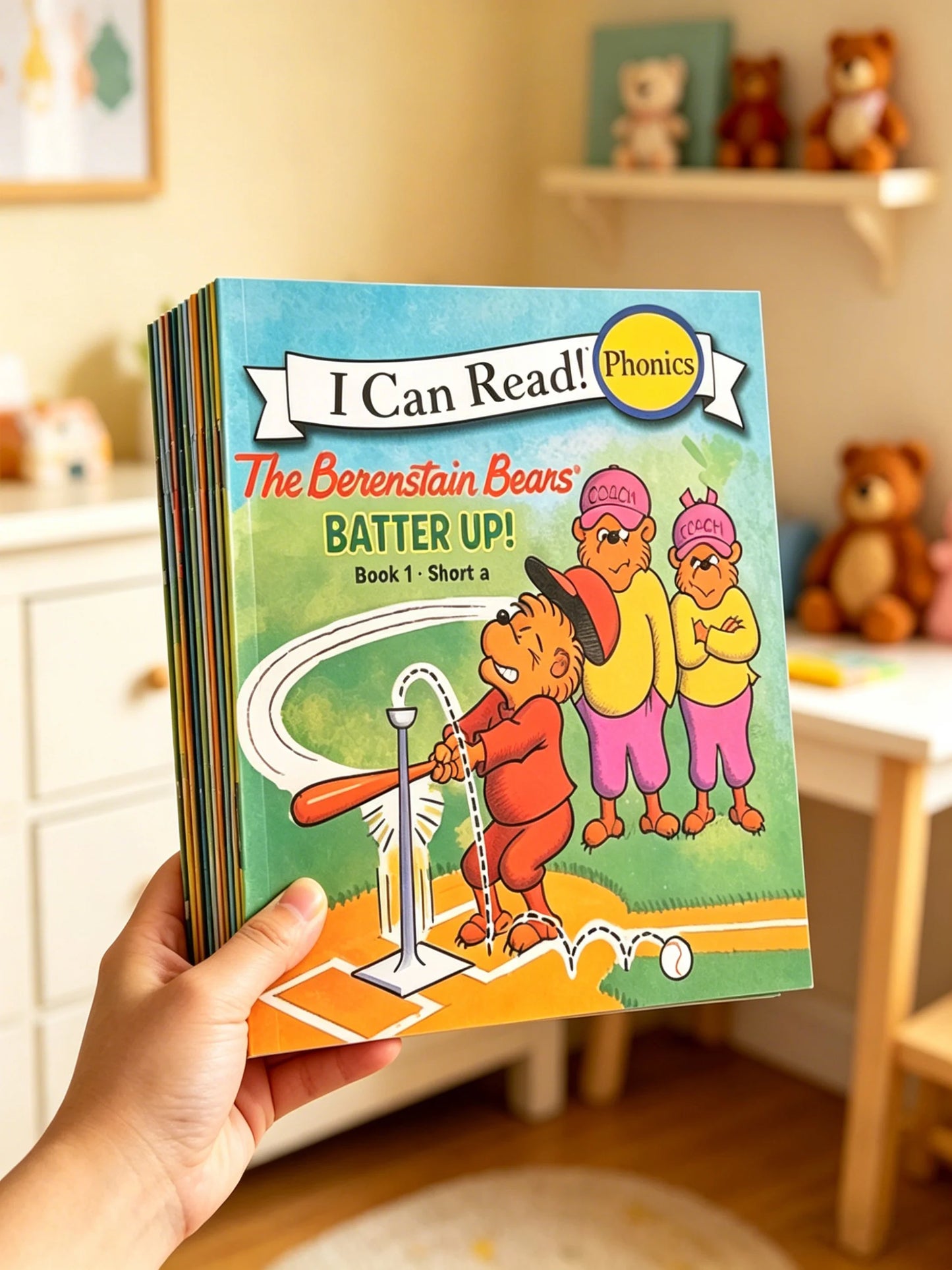 12 Books Set Berenstain Bears, I Can Read Mini Portable English Picture Books, Kids Storybooks, Early Reading Training Materials