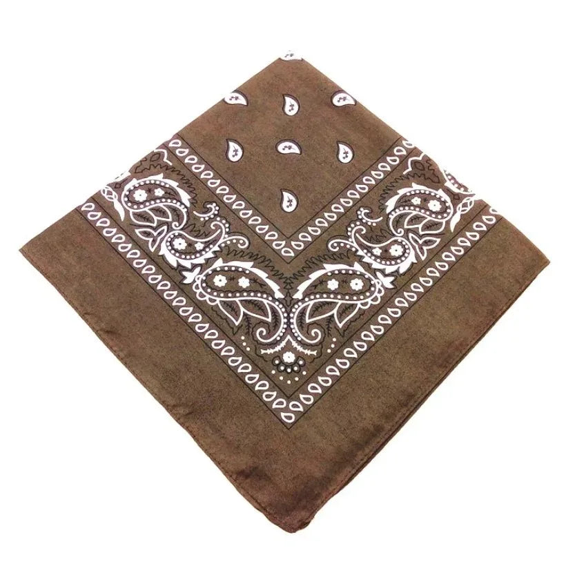 Fashion Hip Hop Bandana Square Scarf Cowboy Cashew Black Red Paisley Headband Print For Women/Men/Boys/Girls