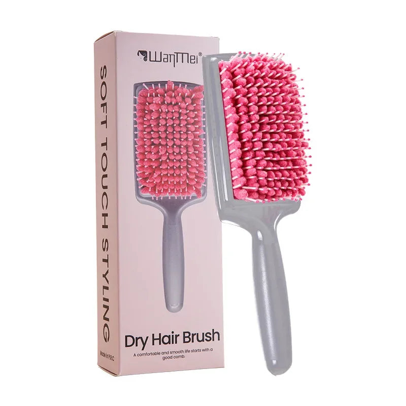 Professional Microfiber Bristles Comb with Nylon Bristles Absorbent Drying Hairbrush Scalp Care Brush Hair Styling Tool Salon