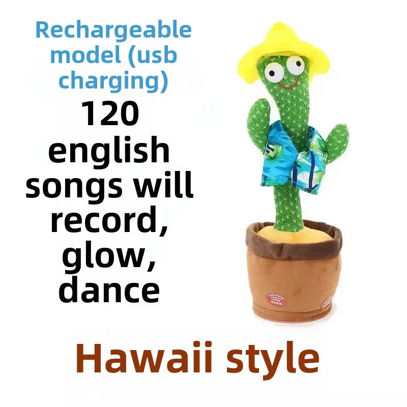 Magic Twist Talking Cactus Toy Dancing Cactus Swing Singing
