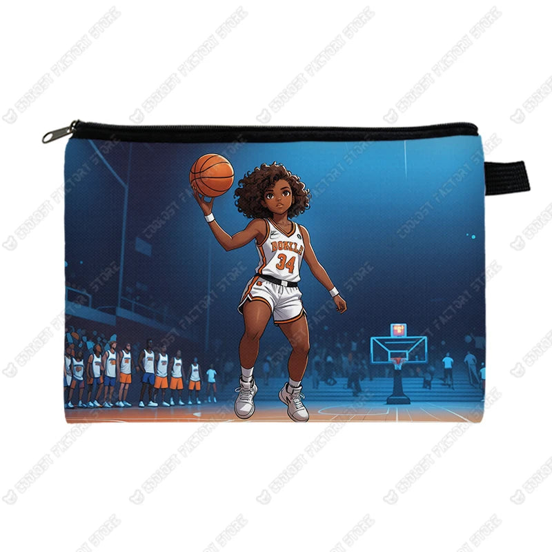 Genius Black Girl Cosmetic Case Musicians Astronauts Nurses Makeup Bags Lipstick Phone Napkin Storage Pouch Women Toiletries Bag