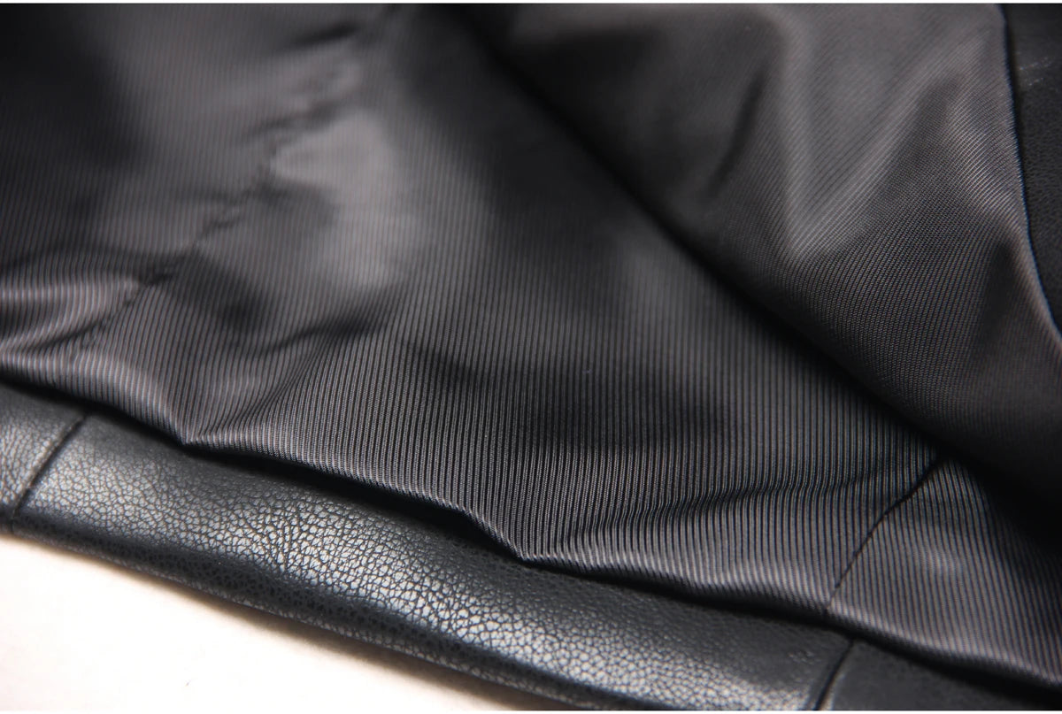 2024 Spring And Autumn New High-end Fashion, Simple Temperament, Slim Slim Skin, Women's Pu Leather Suit Skirt Dress