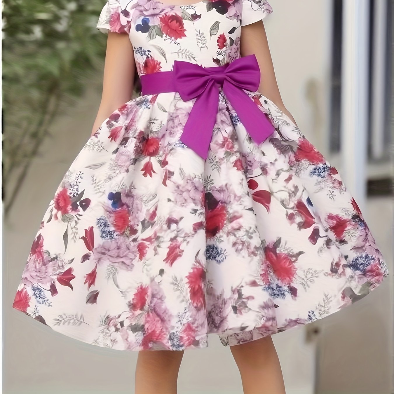 Children Eden 3-10 Years Girls Rose Print Dress