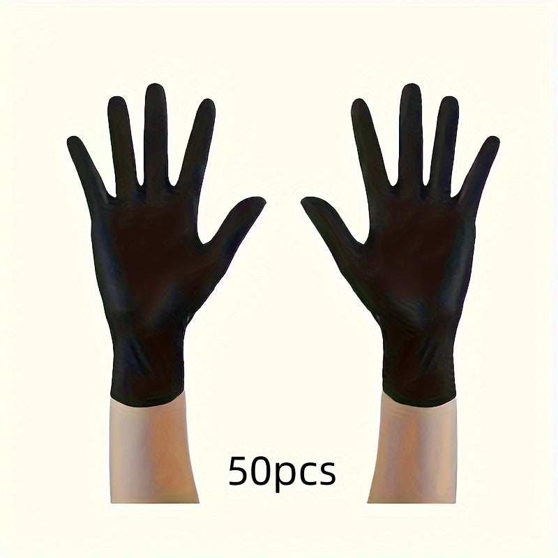 50/100pcs Ultra-Durable Nitrile Gloves - Waterproof, Tear-Resistant, And Powder-Free For Kitchen Cleaning, Tattoo, Hair Dyeing, Pet Grooming, Beauty Salons, And Household Chores - Perfect For Cleaning Supplies And Household G