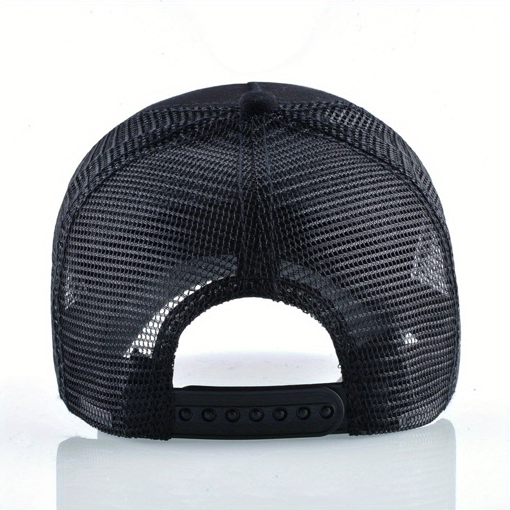 Trendy Bear Embroidered Baseball Cap - Fashionable Sunshade Hip-hop Cap for Men and Women - Breathable, Summer, Truck Driver, Duck Tongue Design, Unisex, Adjustable