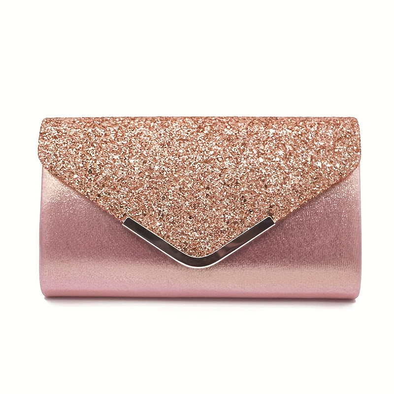 Women's Fashion Versatile Sequin Evening Bag Clutch Shoulder Chain Evening Dress Bag