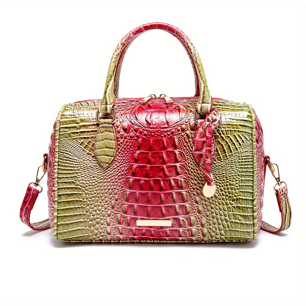 Crocodile Pattern Luxury Crossbody Bag, Top Handle Bag Purse, Classic Fashion Versatile Shoulder Bag