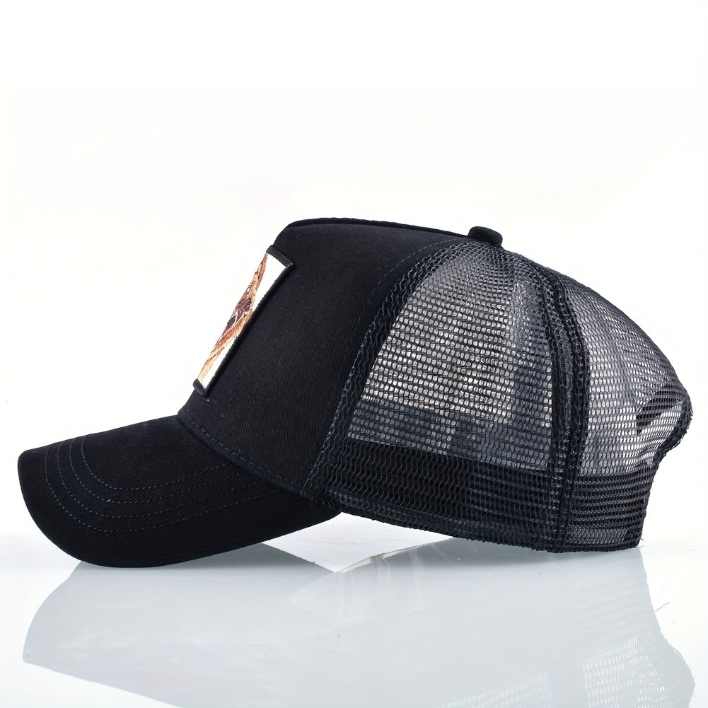 Trendy Bear Embroidered Baseball Cap - Fashionable Sunshade Hip-hop Cap for Men and Women - Breathable, Summer, Truck Driver, Duck Tongue Design, Unisex, Adjustable