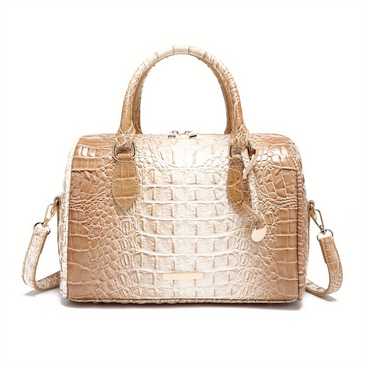 Crocodile Pattern Luxury Crossbody Bag, Top Handle Bag Purse, Classic Fashion Versatile Shoulder Bag