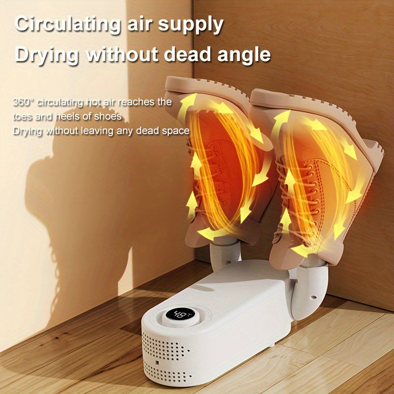 The Smart Shoe Dryer Is a Timed Device for Drying Shoes And Socks at Home Using Hot Air Circulation, Without Battery
