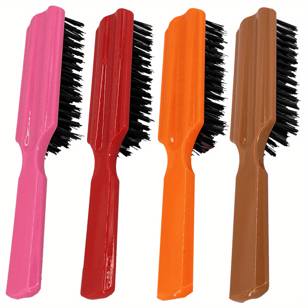 Hair Styling Beard Brush Carving Cleaning Brush for Men Plastic Handle Comb Hair Styling Tools Accessories Nylon Hair Brush