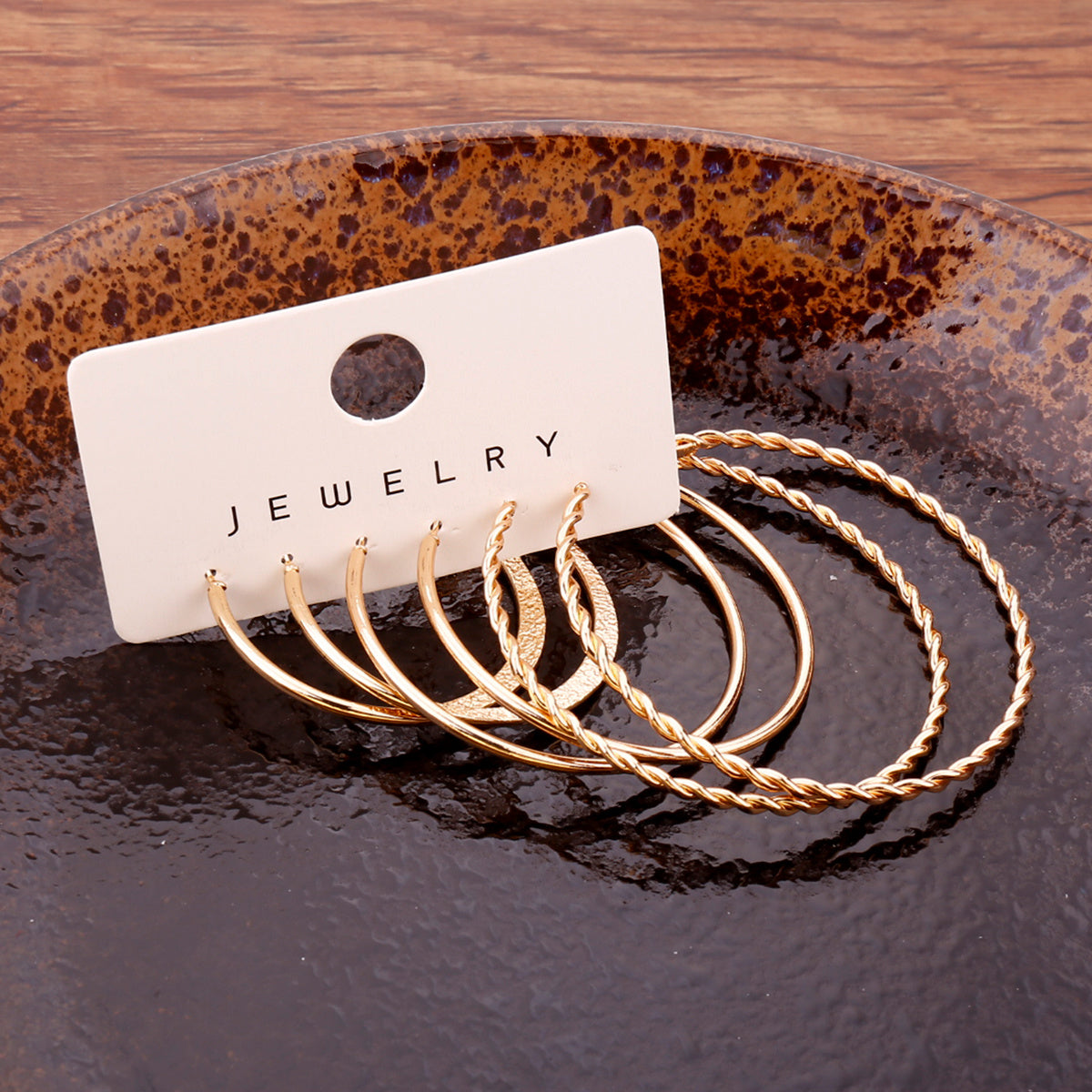 [Boho Vintage Earrings] 14K Golden Plated Earring Set, Boho Vintage Style Zinc Alloy, Non-Feathered Jewelry for Women