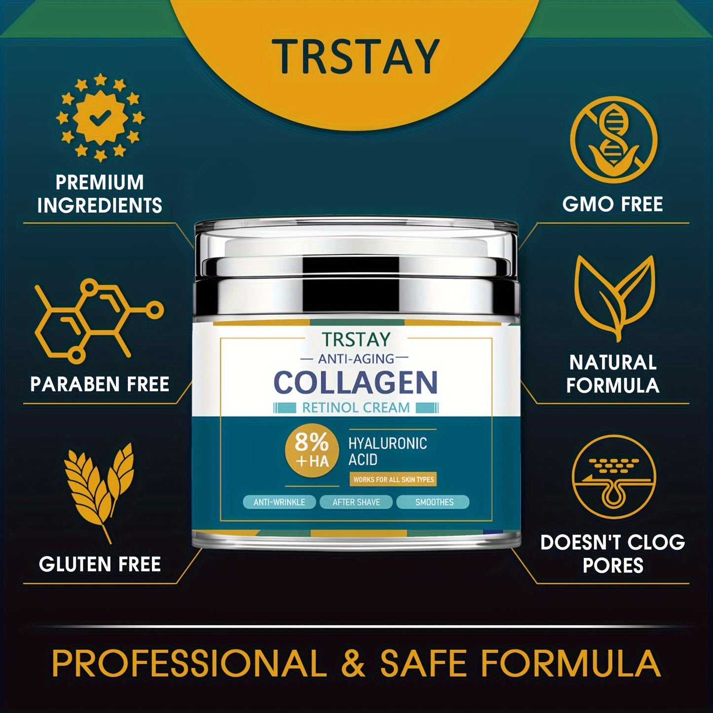 50G/ Vitamin C facial essence cream anti allergy essence moisturizing, nourishing, soothing, reddening, anti-inflammatory essential oil facial skin care products, reduce wrinkles, improve damaged skin, improve facial redness
