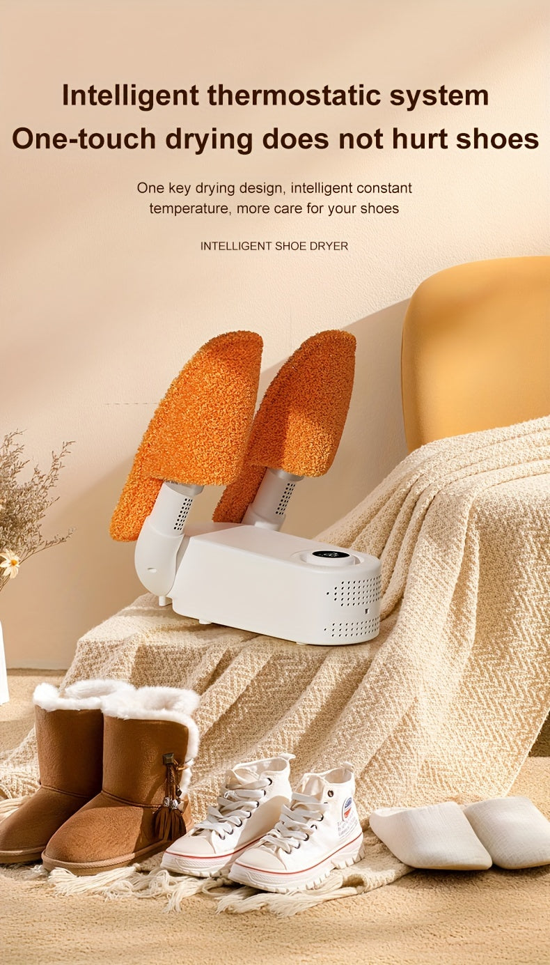 The Smart Shoe Dryer Is a Timed Device for Drying Shoes And Socks at Home Using Hot Air Circulation, Without Battery