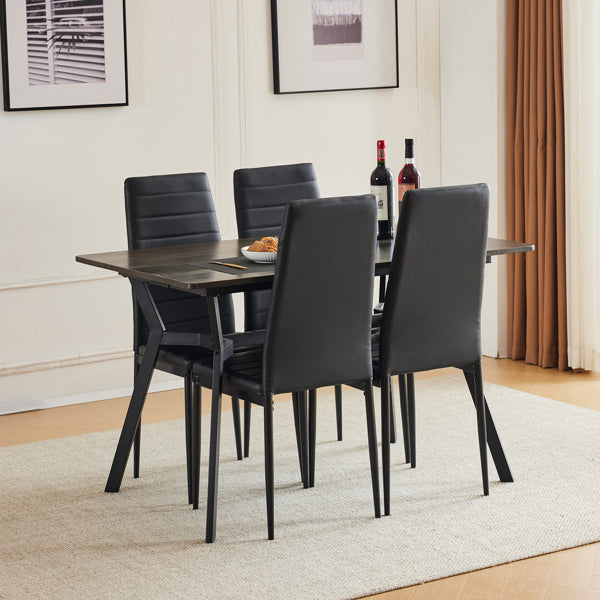 Disassemble rectangular table with inclined foot solid wood grey 120*76*76cm N101