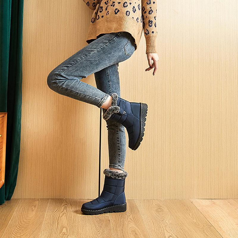 Winter Boots for Women New Long Plush Snow Boots Woman Platform Ankle Boots Warm Shoes