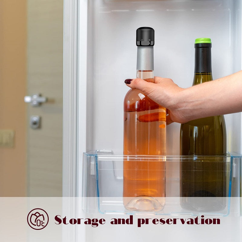 10x Leak-Proof Vacuum Wine Stoppers - Reusable Champagne Bottle Sealer Caps with Secure Lid, Durable Plastic for Wine & Champagne Preservation, Ideal for Home Bar, Kitchen, and Restaurant Use, Wine Bottle Sealer, Kitchen Esse