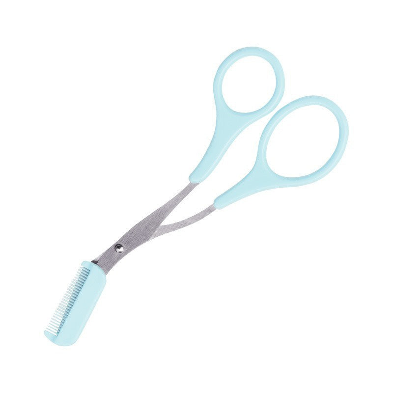 [Stainless Steel Eyebrow Trimmer] Stainless Steel Eyebrow Trimmer Scissor With Comb | Lady Woman Men Hair Removal Grooming Shaping | Eyebrow Remover Makeup Tool