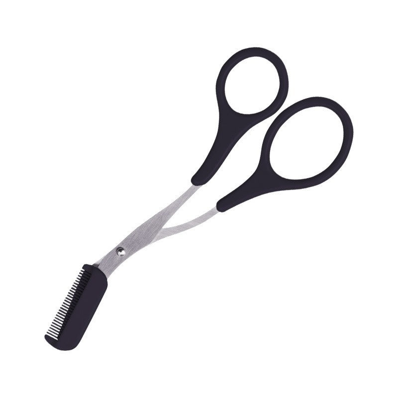 [Stainless Steel Eyebrow Trimmer] Stainless Steel Eyebrow Trimmer Scissor With Comb | Lady Woman Men Hair Removal Grooming Shaping | Eyebrow Remover Makeup Tool
