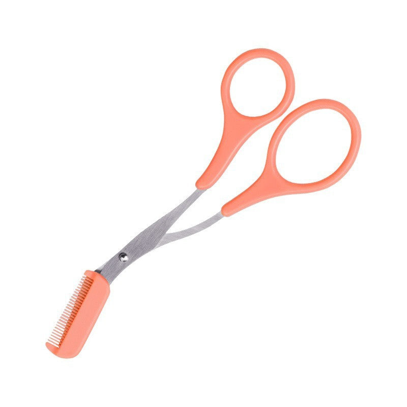 [Stainless Steel Eyebrow Trimmer] Stainless Steel Eyebrow Trimmer Scissor With Comb | Lady Woman Men Hair Removal Grooming Shaping | Eyebrow Remover Makeup Tool