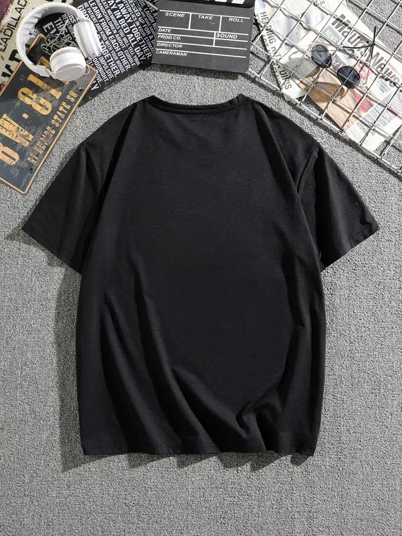 Plus Size Graphic Print T-Shirt for Men - Stylish Crew Neck, Medium Stretch Polyester, Geometric Pattern, Regular Fit, Trendy Chic Clothing for Big & Tall Guys, Best Sellers Gift for Summer