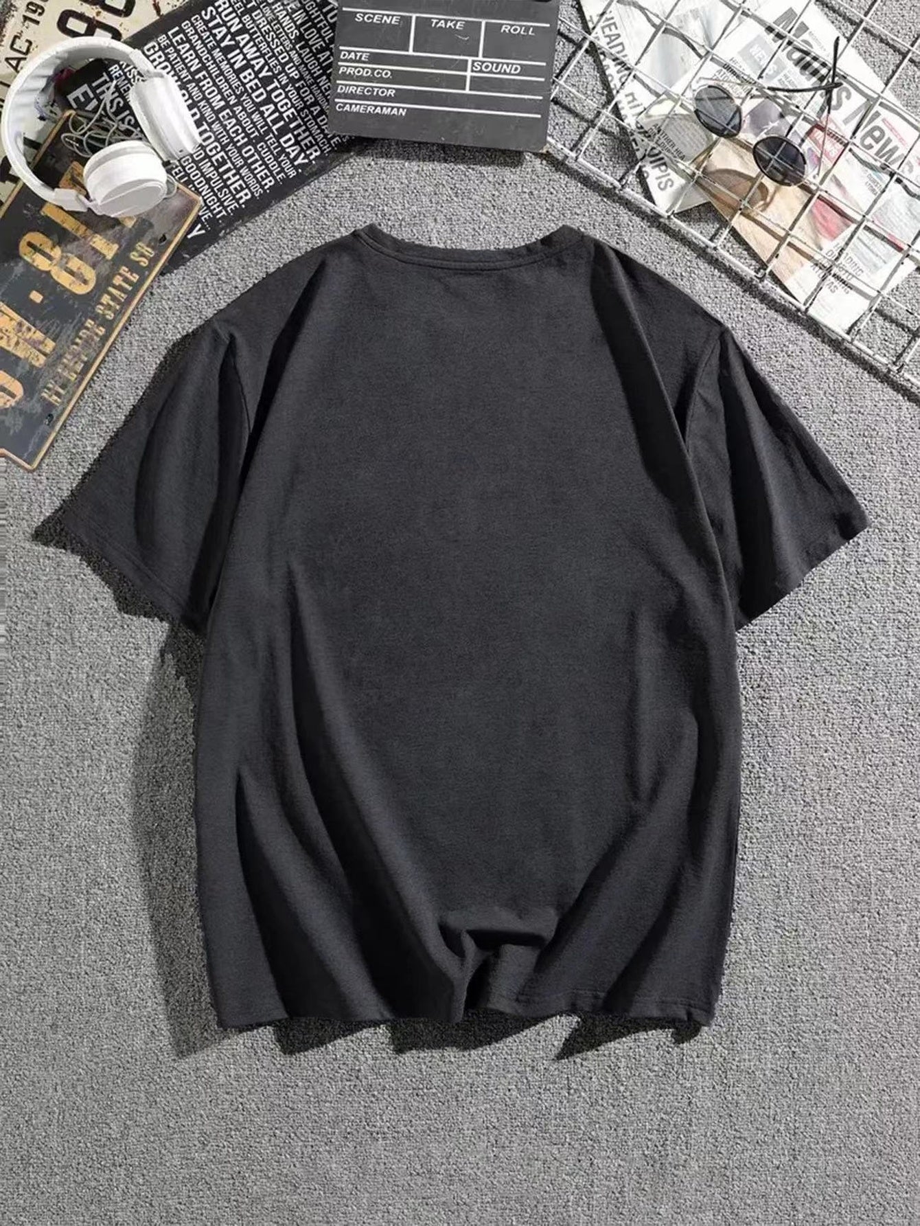 Plus Size Graphic Print T-Shirt for Men - Stylish Crew Neck, Medium Stretch Polyester, Geometric Pattern, Regular Fit, Trendy Chic Clothing for Big & Tall Guys, Best Sellers Gift for Summer
