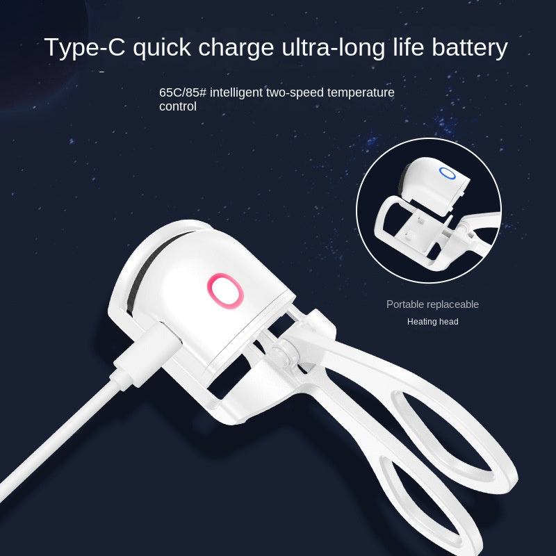 NIJ Electric Eyelash Curler with Technology - Corded Curling Device, Instant Volume & Lift, No to Lashes, for & (Plug-in, System) - Beauty Electronics for Sensitive Scalp/Collagen