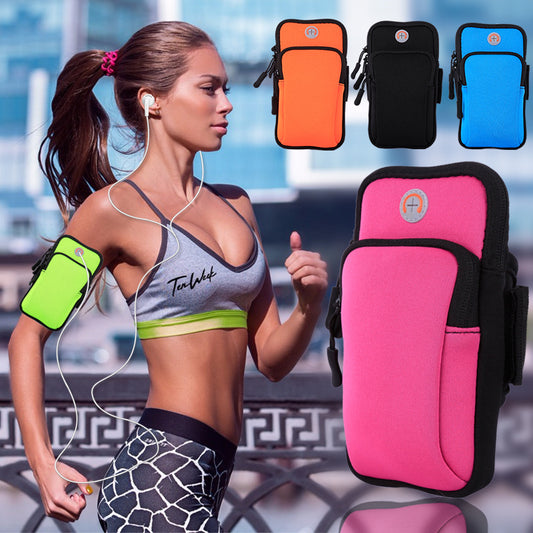 Waterproof Running Arm Bag - Water-Resistant Design with Spacious Compartment and Secure Strap for Men and Women - Perfect for Outdoor Sports and Fitness Activities like Running, Jogging, Cycling, and Hiking