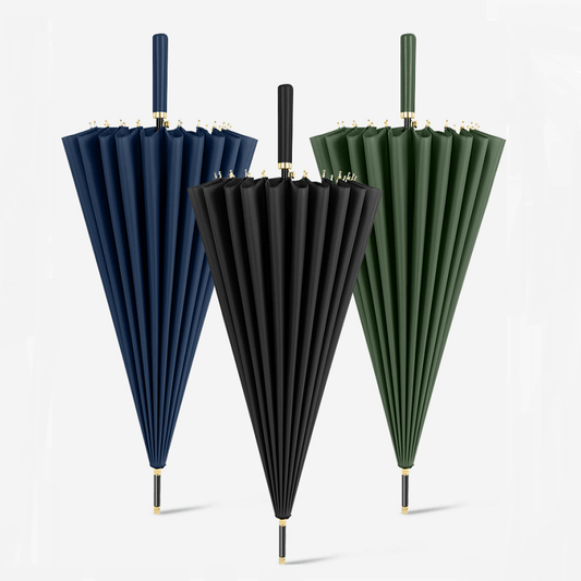 Unbreakable 24-Rib Automatic Umbrella - Super Large, Windproof & Waterproof - Compact for Men & Women - Comfortable Long Handle