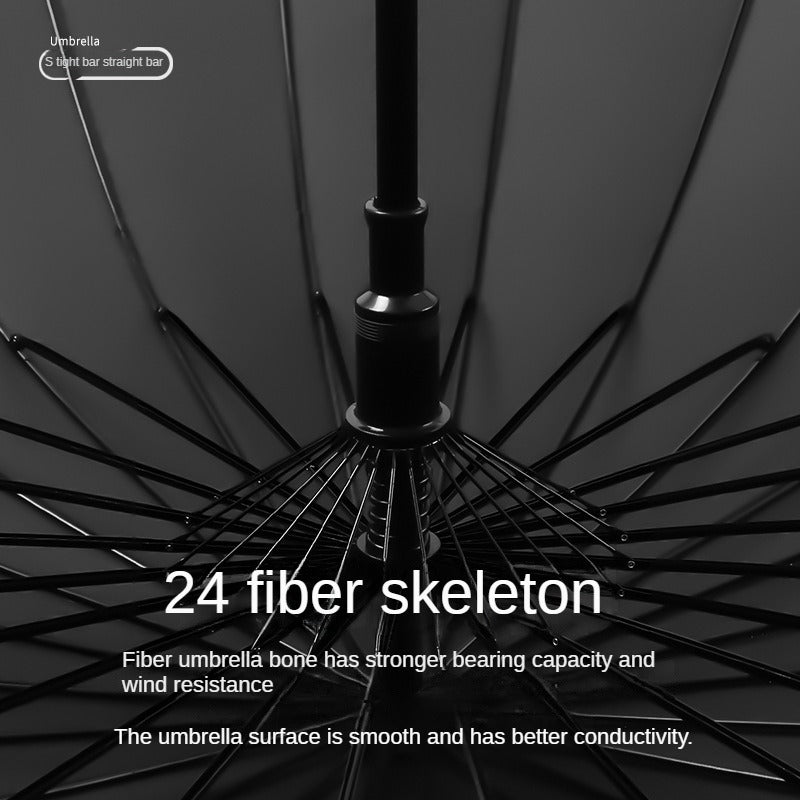 Unbreakable 24-Rib Automatic Umbrella - Super Large, Windproof & Waterproof - Compact for Men & Women - Comfortable Long Handle