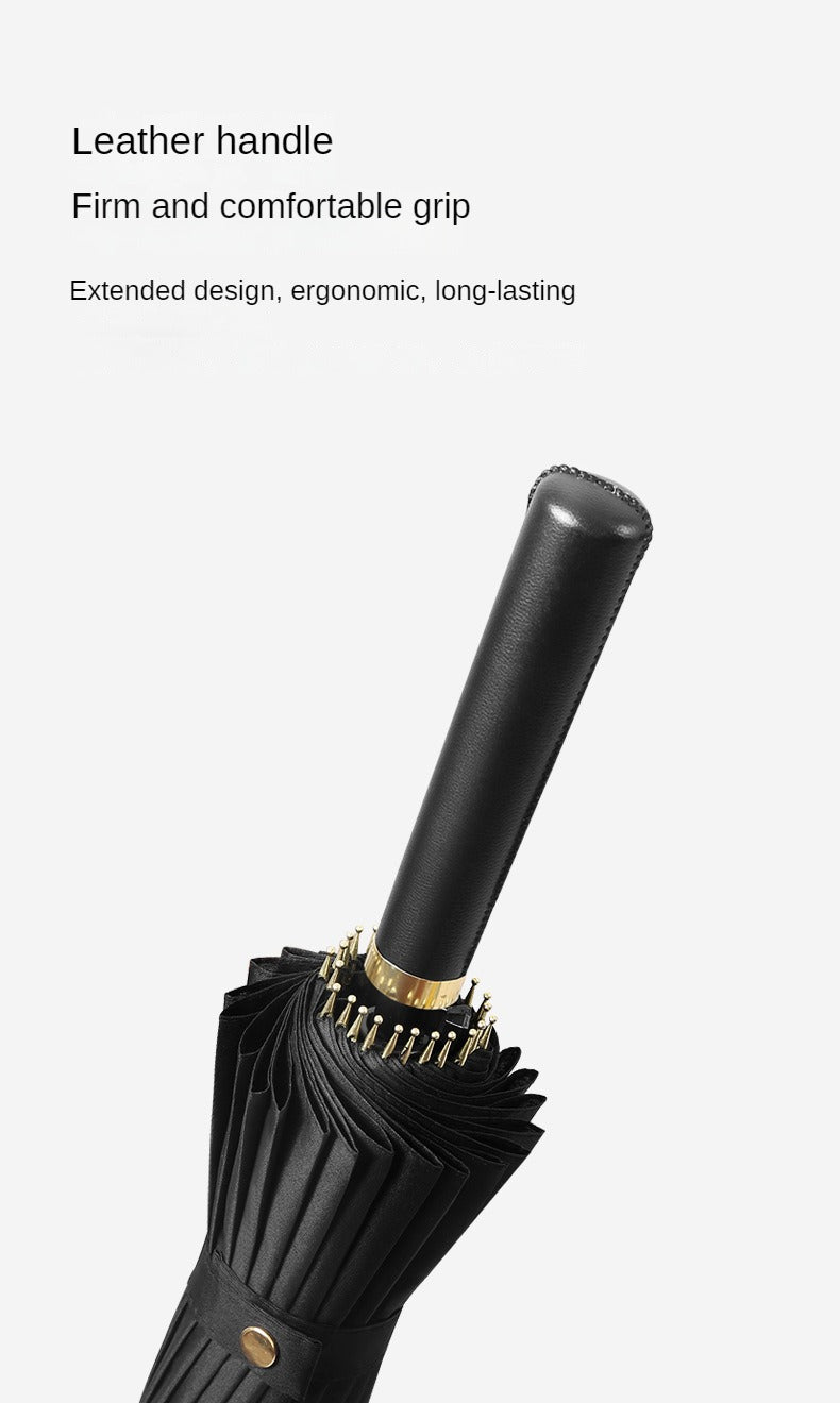Unbreakable 24-Rib Automatic Umbrella - Super Large, Windproof & Waterproof - Compact for Men & Women - Comfortable Long Handle