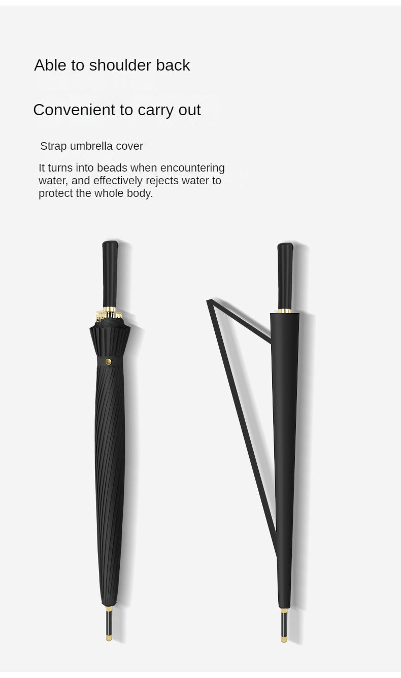 Unbreakable 24-Rib Automatic Umbrella - Super Large, Windproof & Waterproof - Compact for Men & Women - Comfortable Long Handle