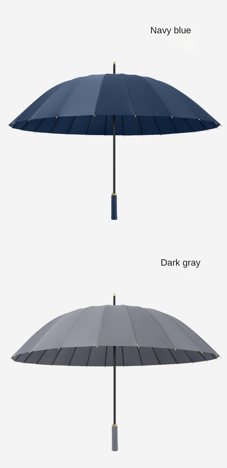 Unbreakable 24-Rib Automatic Umbrella - Super Large, Windproof & Waterproof - Compact for Men & Women - Comfortable Long Handle