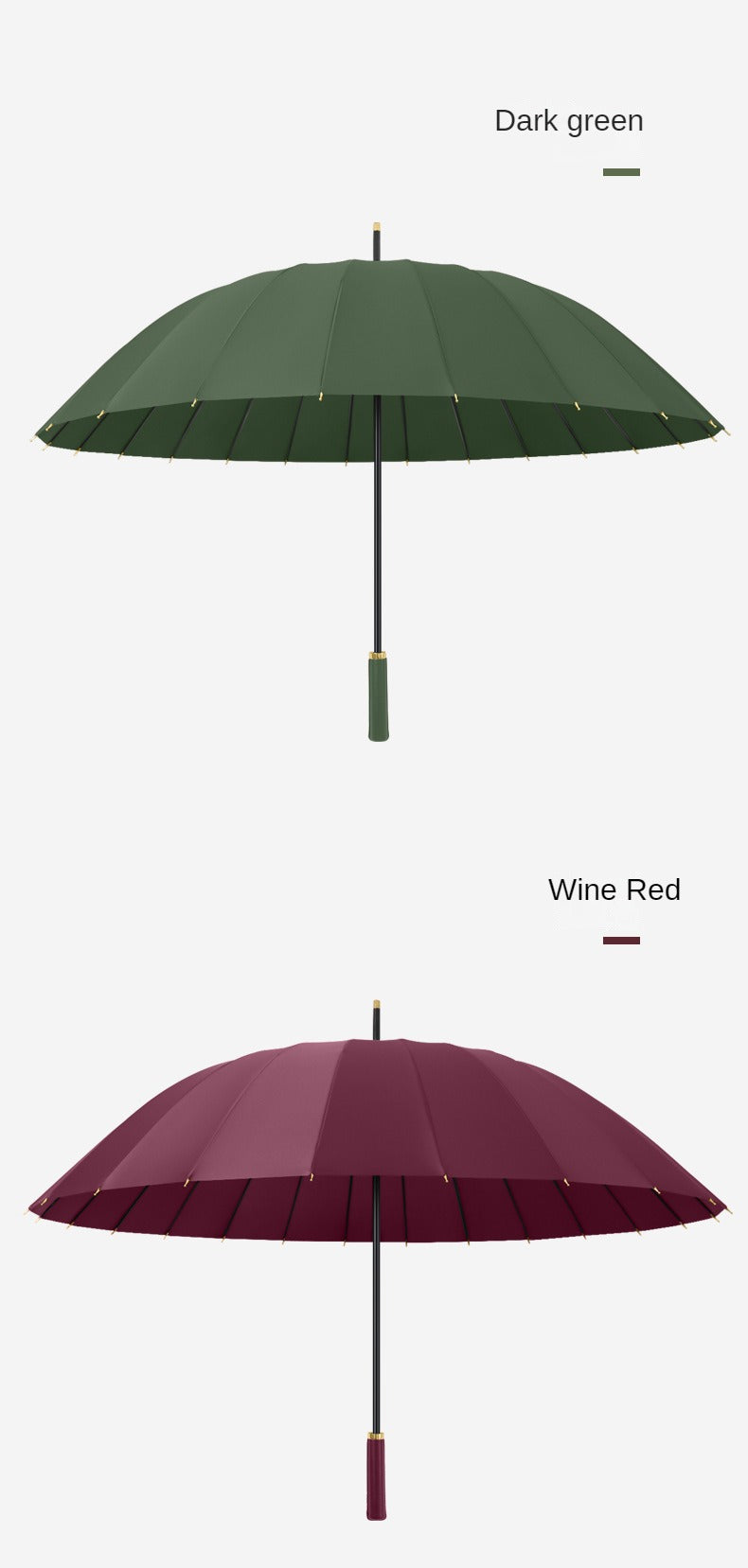 Unbreakable 24-Rib Automatic Umbrella - Super Large, Windproof & Waterproof - Compact for Men & Women - Comfortable Long Handle